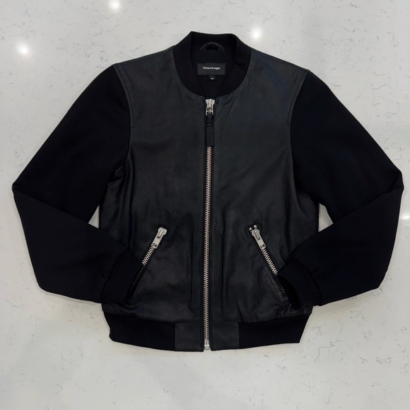 Mackage Jackets & Blazers - Mackage lambskin leather baseball style jacket
